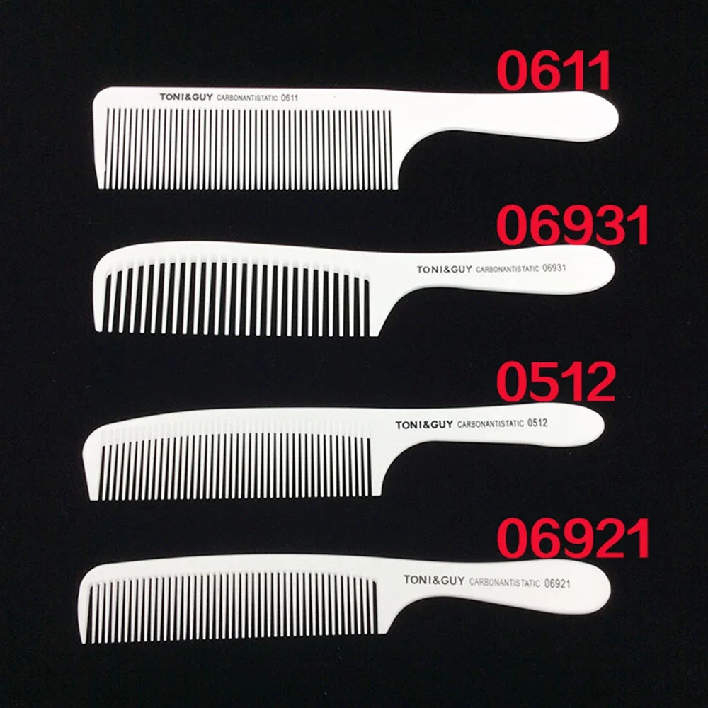 Peine de peluquero de fibra de carbono blanco, peines antiestáticos para el cabello, accesorio de peluquero, cepillo para el cabello, accesorio de peluquería