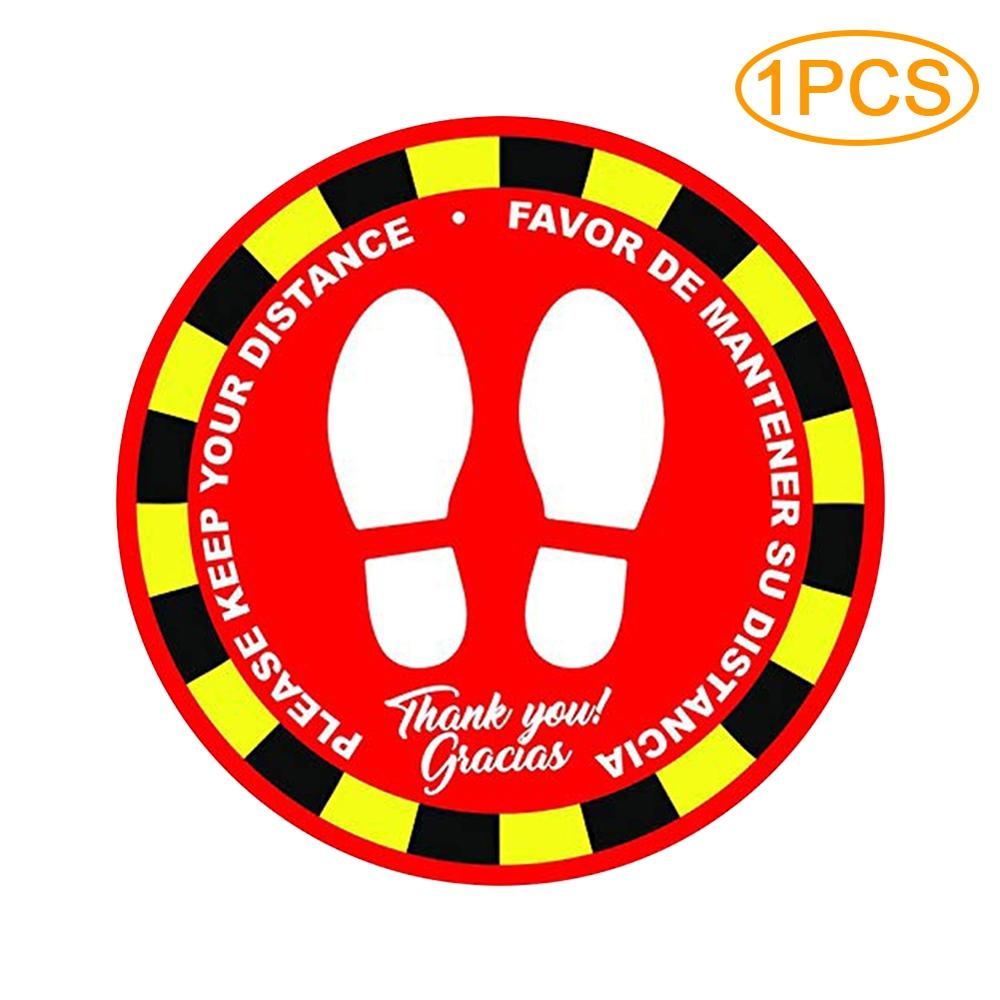 Calcomanías de suelo de separación Social, marcador de señal de suelo de seguridad, cartel de mantener la distancia de 6 pies, antideslizante, grado comercial 11 "redondo: Type A10