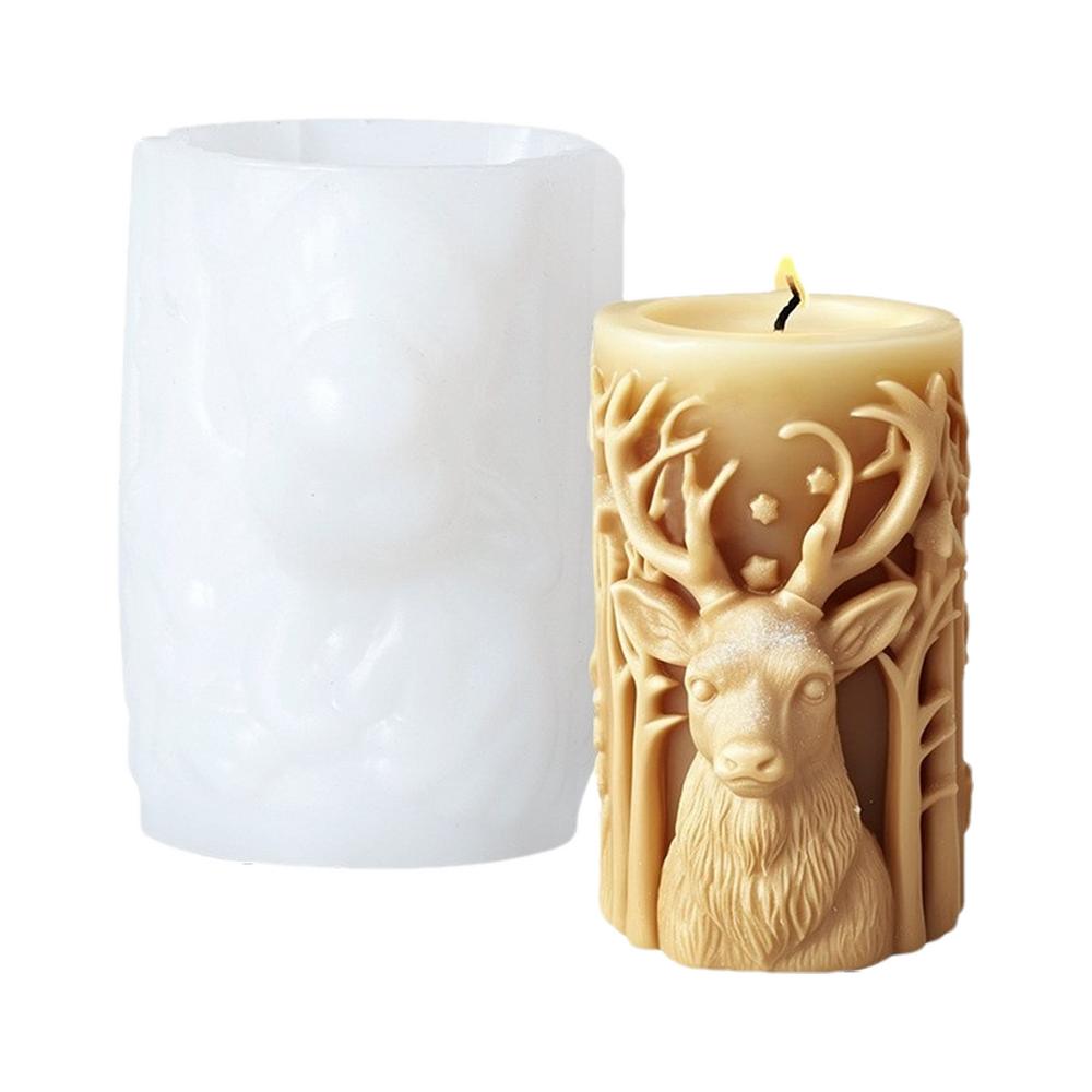 Formy silikonowe Choinka Świąteczne świece aromaterapeutyczne Formy impreza dekoracje Narzędzia szlifierskie Silikonowy filar Aromaterapia: Czerwony