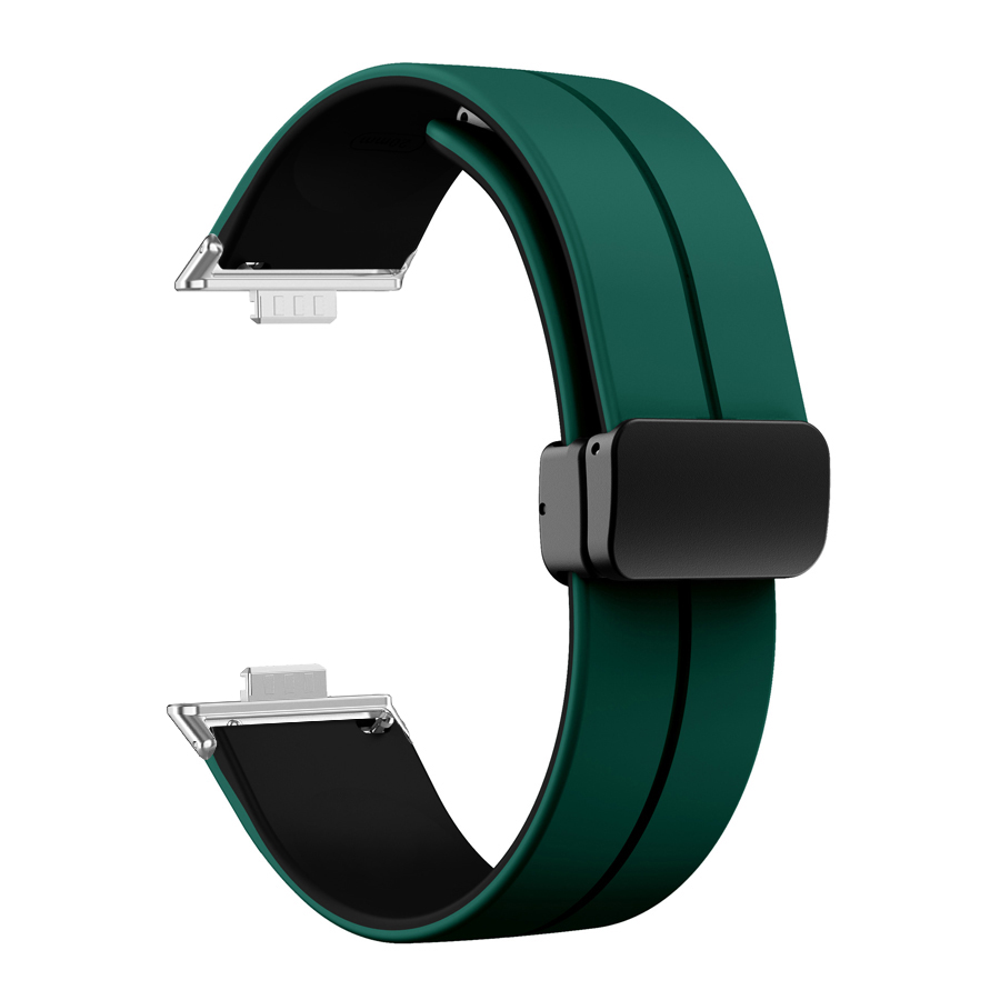 Magnetic Buckle Silicone Watch Band For Huawei Watch Fit 4 Pro Strap Replacement Correa Bracelet For Huawei Fit 3 Accessories: M / AZURE