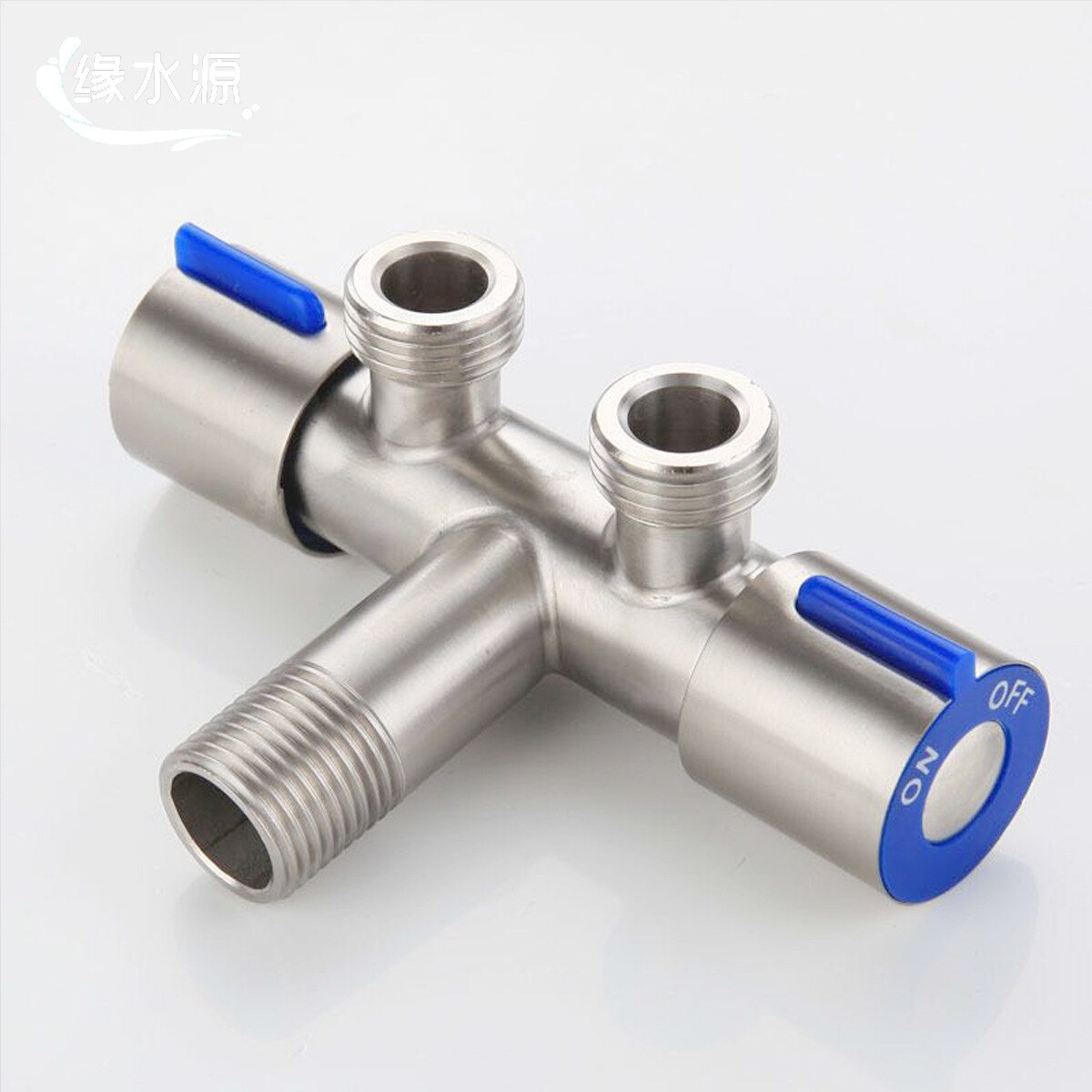 Sales 304 Stainless Steel Double Control Angle Valve Chamber Pot Partner Water Distributor One into Two DN15 T-connector Ang