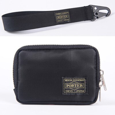 Men Wallet Nylon Cloth Short Wallet Female Handbag Casual Women Wallets Youth Purse: Black rope