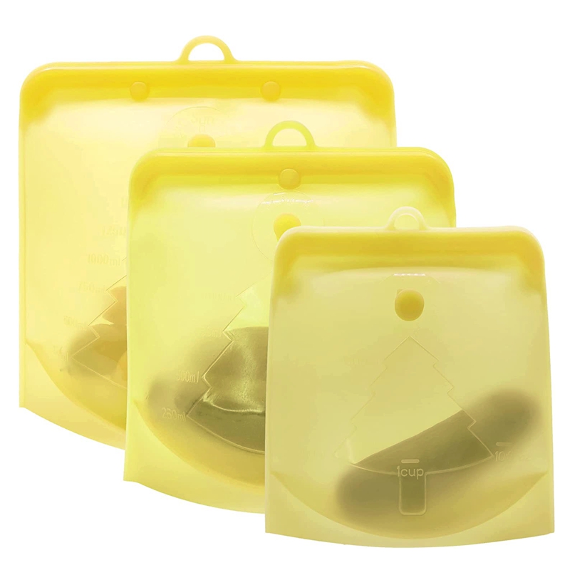 2er Pack Silikon-Lebensmittel beutel 1500ml 1000ml 500ml auslaufs ichere Behälter wieder verwendbarer frischer Beutel Lebensmittel-Aufbewahrung beutel Gefrier beutel Snack behälter: Rosa