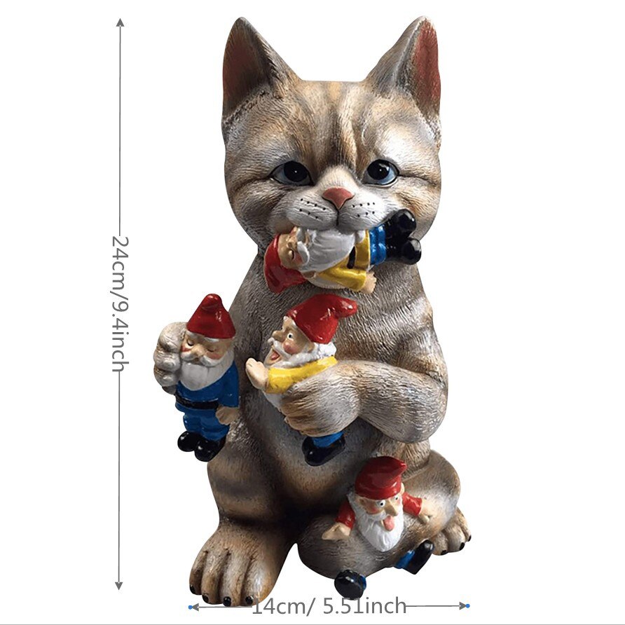 Fairy Garden Tiny Cats Statue Garden Courtyard Ornaments Fairys Resin Micro Landscape Outdoor Miniature Resin Figurines Ornament