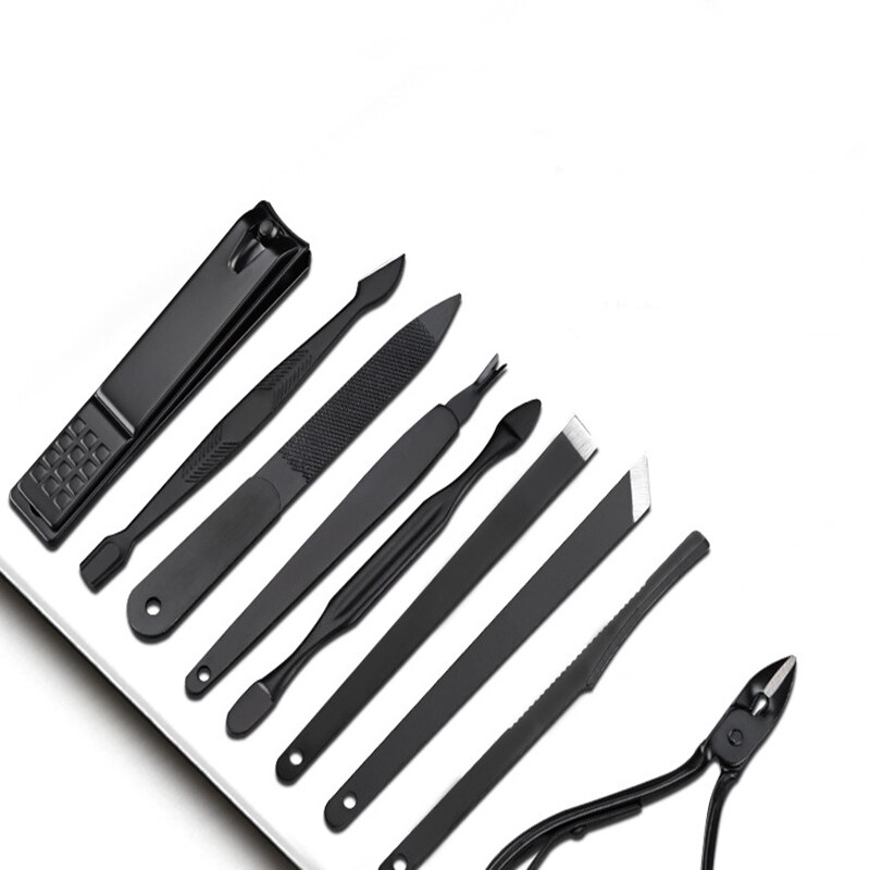 Nail Scissors Tool 7/10/12/16/18Pcs Stainless Steel Scissors Nail Professinal Nail Household Ear Spoon Clipper Bail Scissors Set