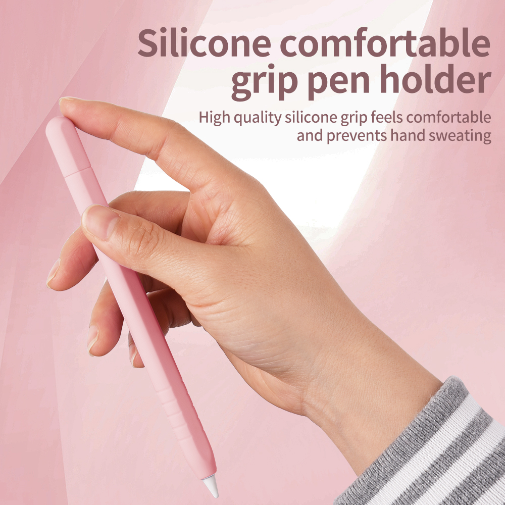 Silikonetui til eple blyant 3, usb-c-etui, ensfarget deksel, pennveske, sklisikkert beskyttelsesetui til ipad penn blyant 3