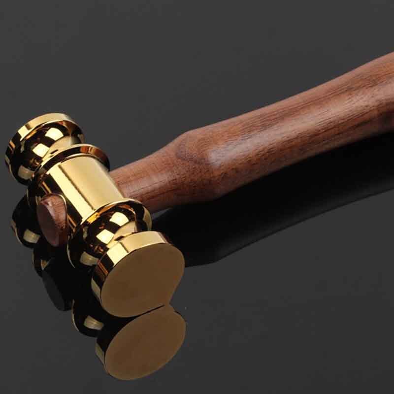 Marteau fait main manche en bois outil artisanal en cuir juge outils à main maillet marteau