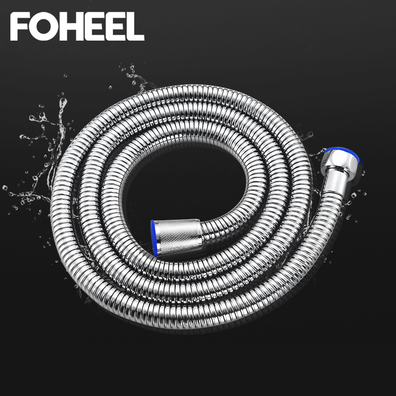 Foheel mangueiras de encanamento mangueira flexível 1.5m aço inoxidável mangueiras de chuveiro acessórios do banheiro atacado dropshipping