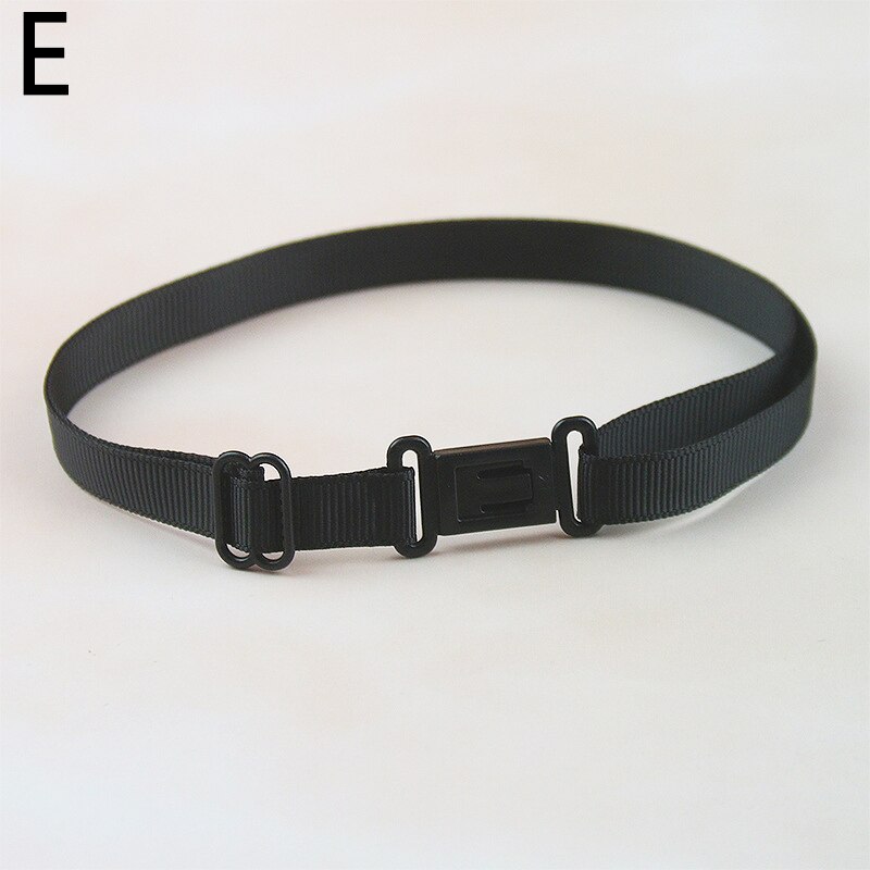 1PC Men Women Kids DIY Accessories Bow Tie Adjustable Polyester Belt With Clip Bowtie Black White Elastic Strap Extender Bands: E