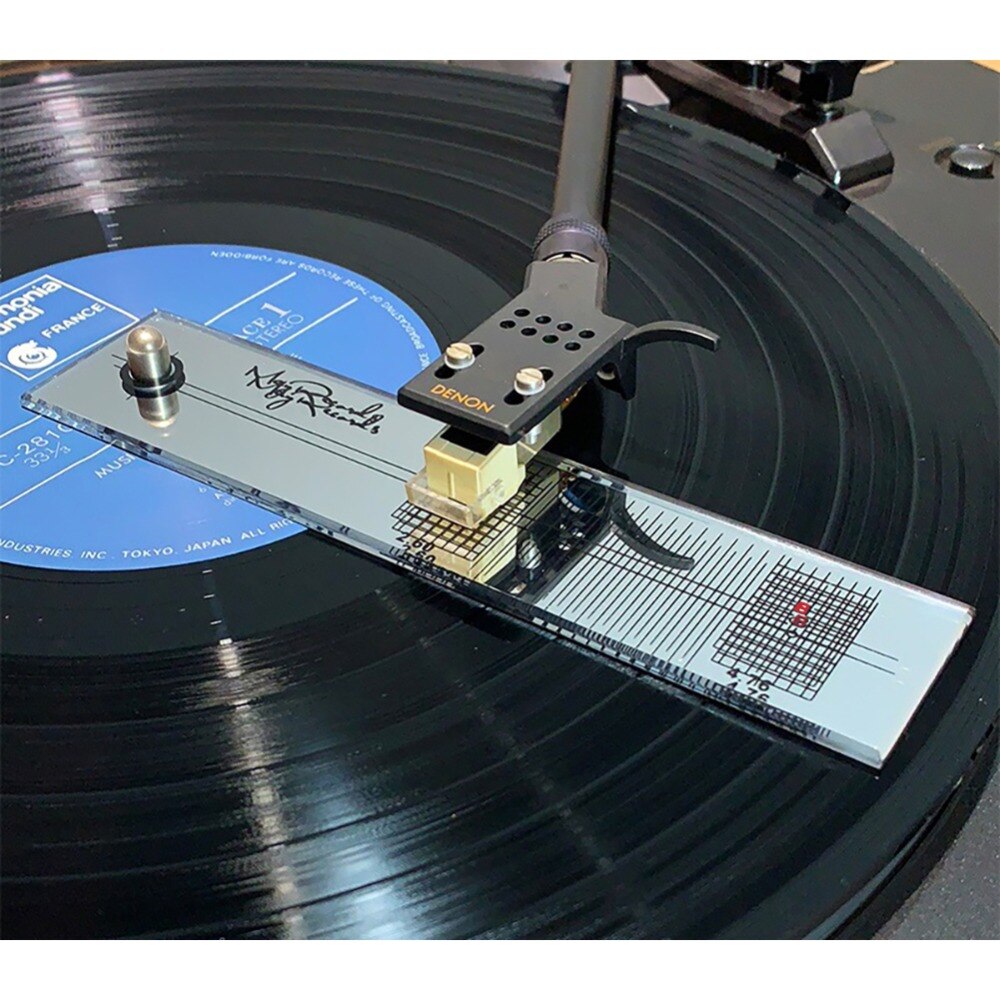 Lp Vinyl Cartridge Stylus Azimuth Compensatie Hoek/Kalibratie Gauge Aanpassing Heerser Voor Fonograaf Draaischijf