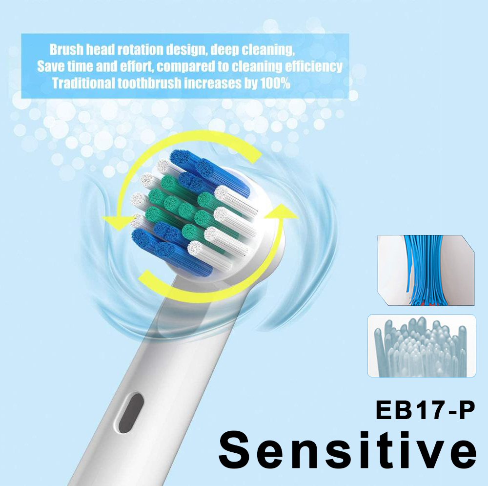 Têtes de brosse à dents électrique pour Oral B, tête de brosse de resubdivision pour la vitalité, buses Oral-B