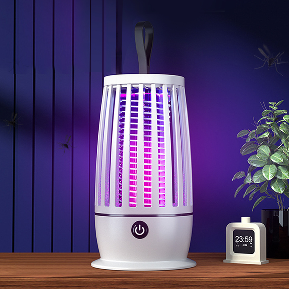 Muggenmoordenaar Lamp USB oplaadbare elektrische vliegenval met nachtlampje Elektrische bugzapper voor binnen voor achtertuinterras Camping