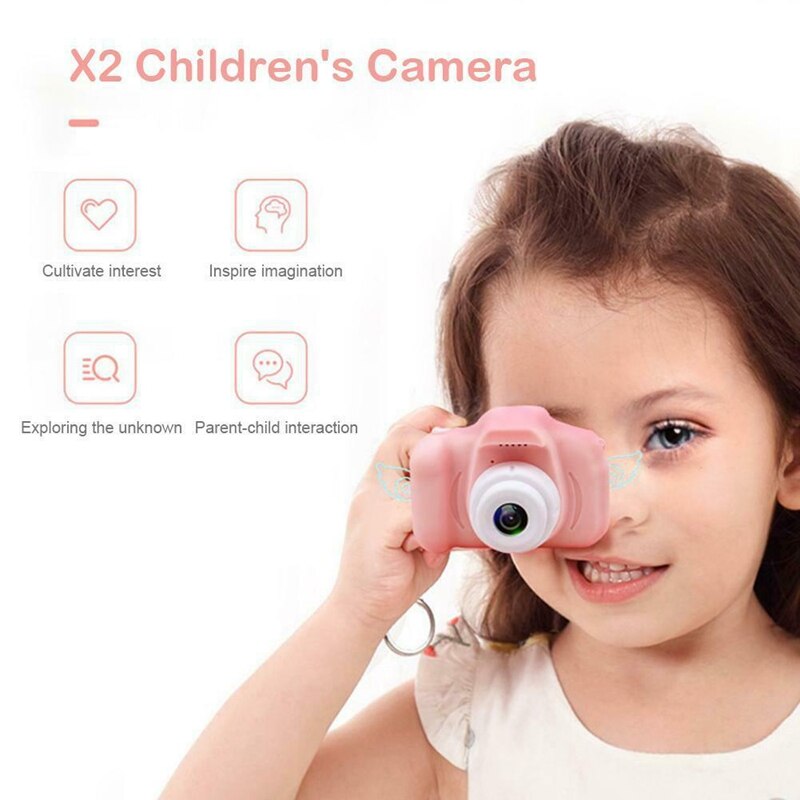 X2 kinderen mini videocamera 2 inch digitale fotocamera scherm oplaadbare digitale mini camera voor kinderen