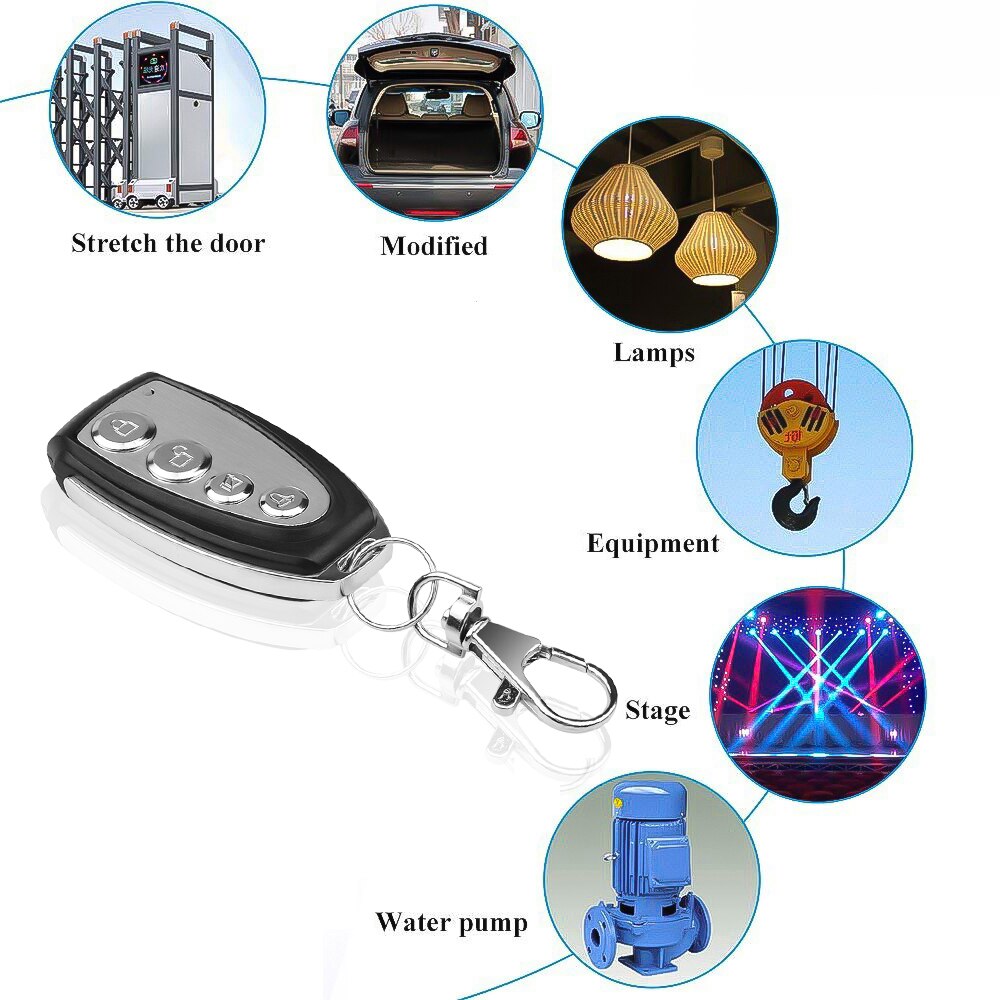 Kopieer Duplicator 433 Mhz Afstandsbediening Universele Garagedeur Gate Remote Klonen 433 Mhz Rf Zender Aan En Uit Schakelaar sleutel