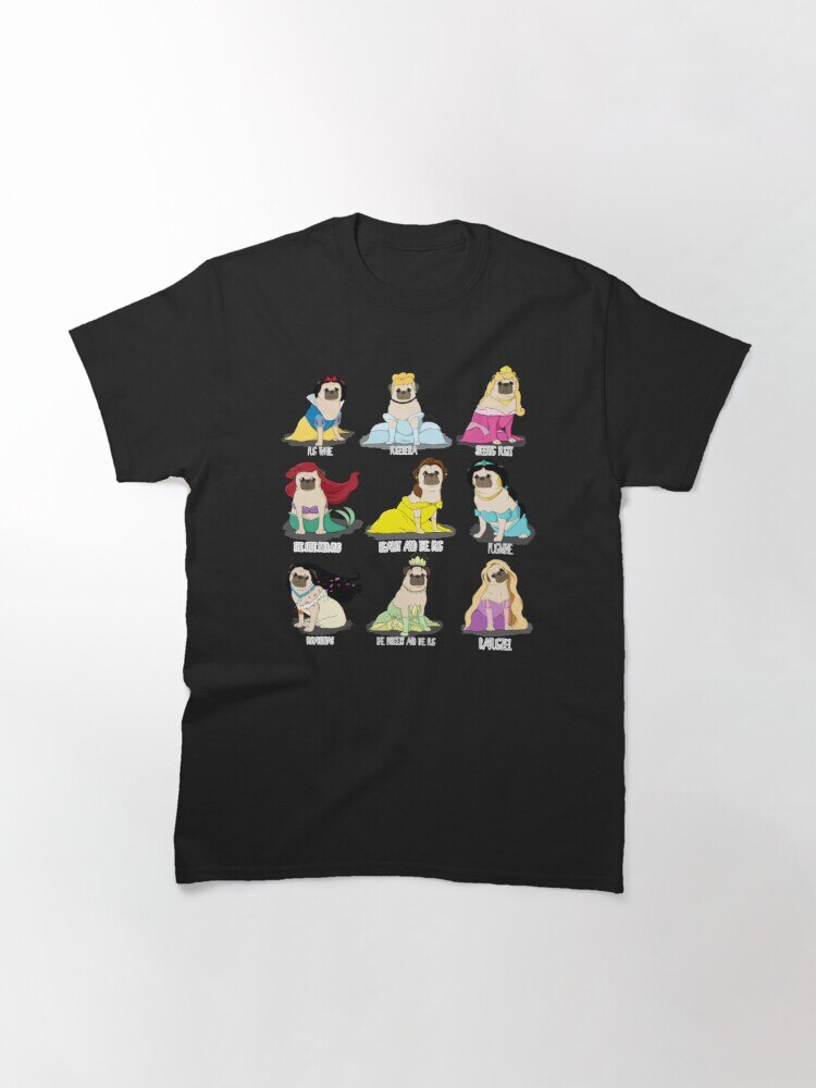 Pug Princesses Tee Shirt Men's Summer T shirt 3D Printed Tshirts Short Sleeve Tshirt Men/women T-shirt