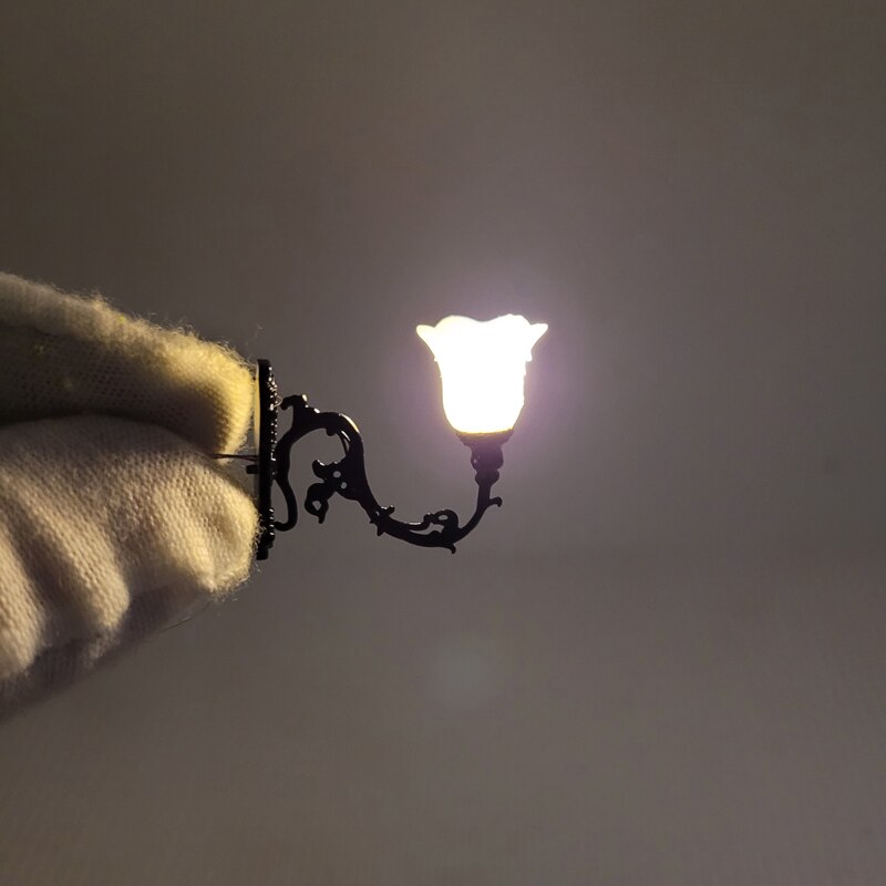 2 stücke ho Maßstechen Klassische Zauberstab Halterung Schwanenhals Lampen straße Lampe Modell warm kalt weiß, Der Eisenbahn Licht/zug/eisenbahn Layout: 2Stck Artikel6