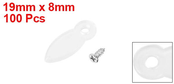 uxcell 30/100 Pcs Frame Turn Button 0.6/0.75/0.8inch Plastic Shape with Screws for Hanging Pictures Black/White: Clear 0.75inch100Pcs