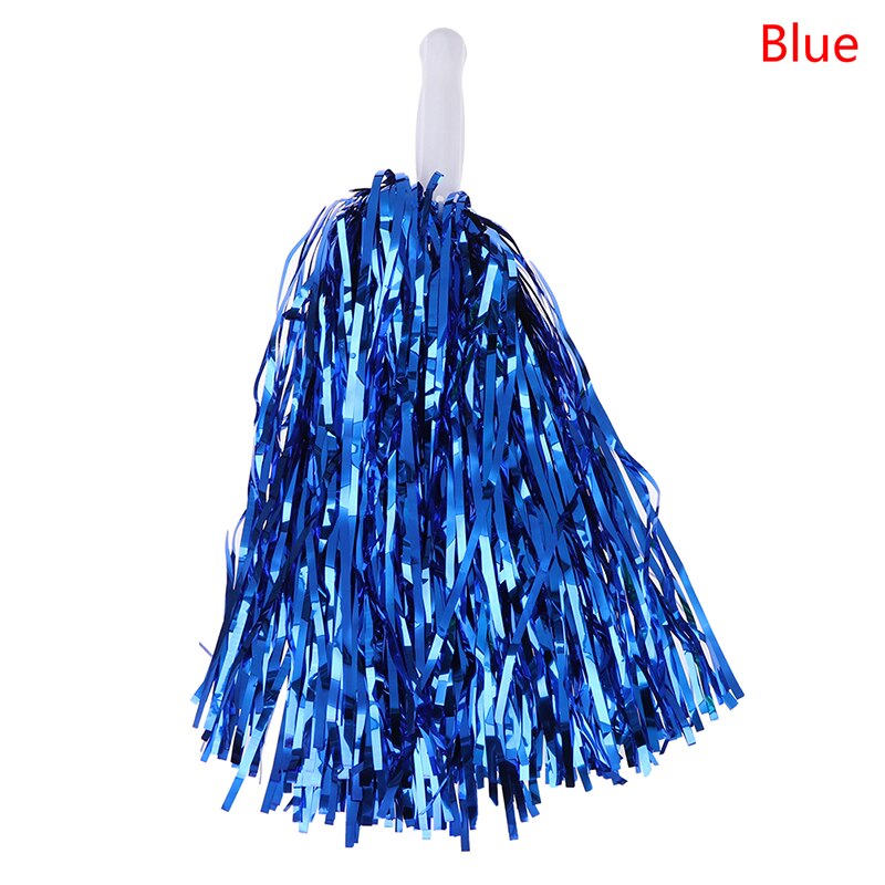 1PC 20CM Cheer Dance Sport Competition Cheerleading Pom Poms Flower Ball For for Football Basketball Match Pompon Children Use: Blue