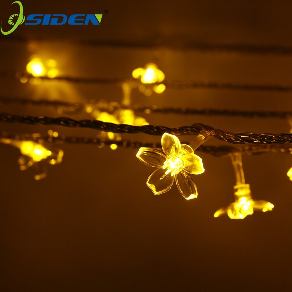 2m 10m 6w 20 led kobbertråd blomsterstjernet gardinlys led fe lys til bryllup julepynt lys lampe