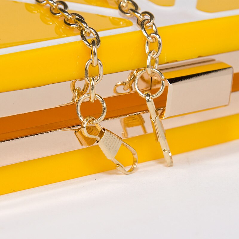 Bolso de noche especial para mujer, pochette de acrílico con de sandía, limón, fruta, lazo, bolso de noche pequeño, con retazos, Blosa D0234