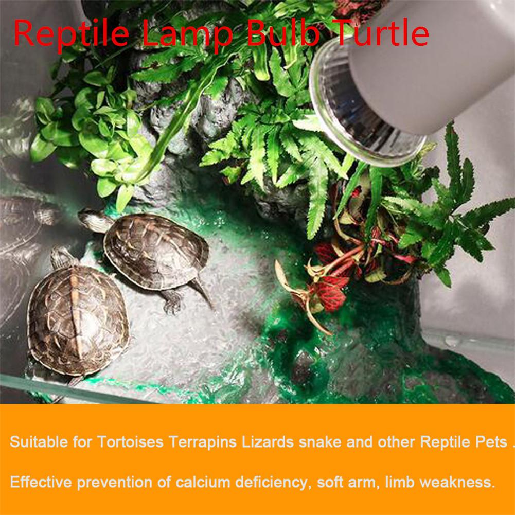 UVB 3.0 Reptile Lamp Bulb Turtle Basking UV Light Bulbs Heating Lamp Amphibians Lizards Temperature Controller: 25w