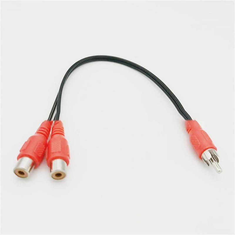 Câble Audio séparateur en Y RCA mâle à 2 prises femelles, adaptateurs de connecteur RCA, 1/3/5 pièces: Rouge