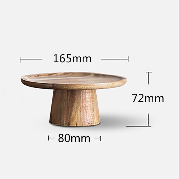 Elevated Wooden Cake Tray Food Tray Multi-Purpose Ecological Wood Dessert/Fruit Tray Home Decoration