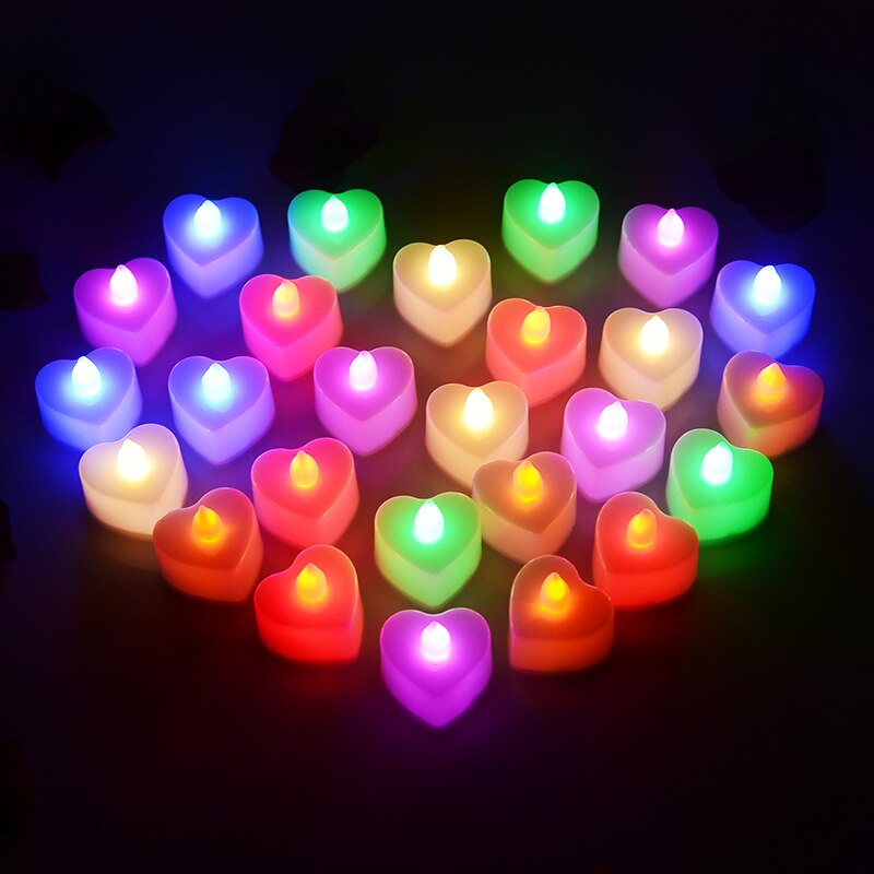 24Pcs/Lot Electronic Candle Romantic LED Candle Light Noctilucan Toy Glowing Candle Birthday Proposal Layout Best