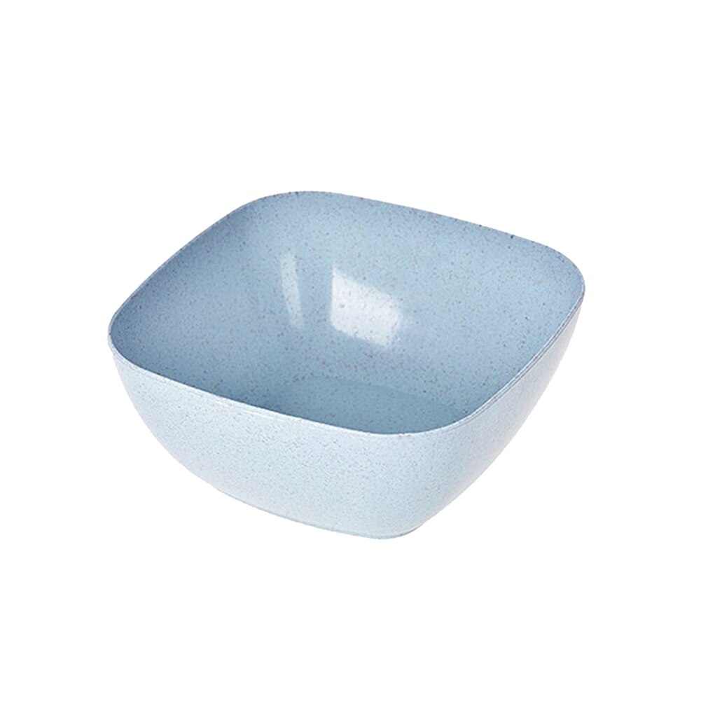 Kitchen Square Wheat Straw Bowl Soup Salad Bowl Eco-friendly Snack Dried Fruit Bowl Dish Plate Holder Bowls Kitchen Accessories: Blue