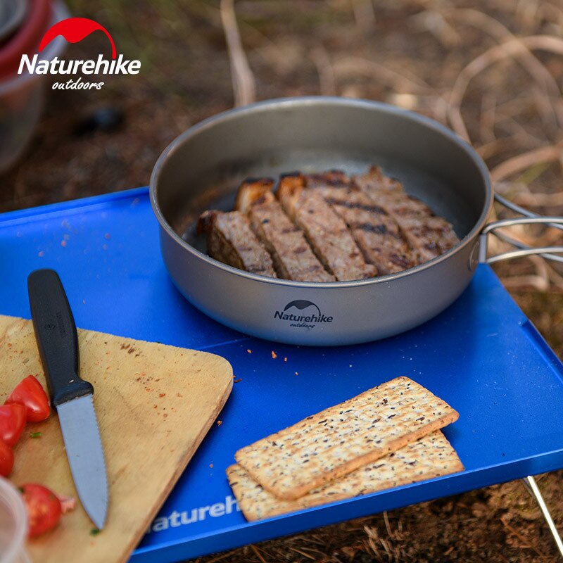 Naturehike 2-3 Personen Titanium Pot Pan Servies Outdoor Toeristische Draagbare Ultralight Camping Kookgerei Picknick Uitje Wandelen