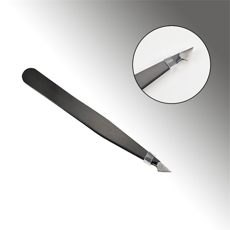 Angled Slanted Eyebrow Tweezers Stainless Steel Face Hair Removal Eye Brow Trimmer Eyelash Clip Cosmetic Makeup Tool