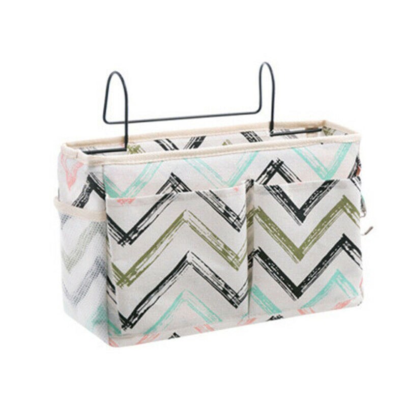 Canvas Nachtkastje Organizer Opknoping Boek Tas Met Haak Organisator Diversen Voor Thuis Keuken Slaapkamer Thuis Organisator: 13