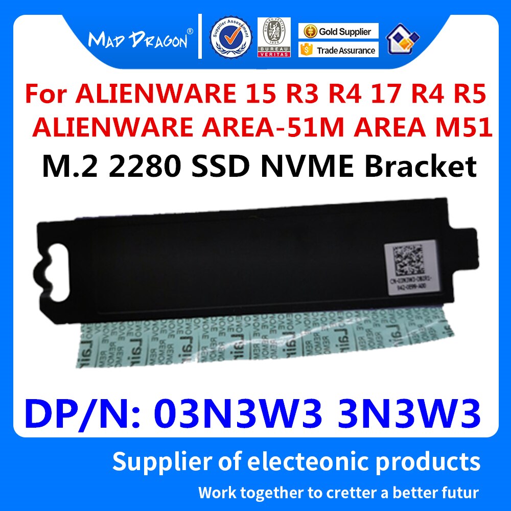 Original m .2 pci-e ssd support holder adapter til dell alienware area 51m r2 laptop m .2 ssd heatsink 09 hfh 6 9 hfh 6 0 jv 98r: Til alienware 15 r4