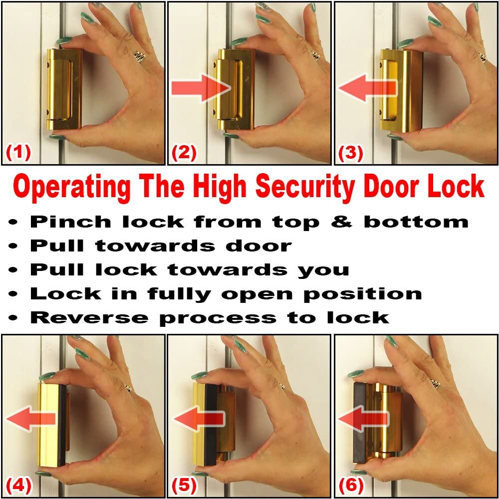 Defender Security Door Reinforcement Lock Add Extra High Security For Baby Infant Safty Aluminium Alloy Door Stopper Hardware