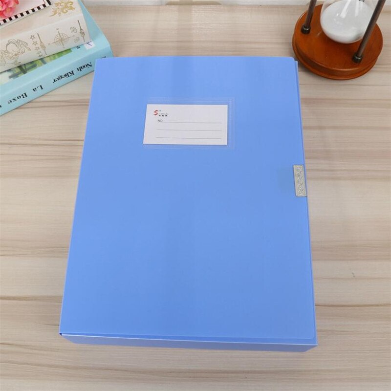 A4 Plastic Personnel Special PP File Box Back Width 2/3 Inch Information Box ertificate Invoice Data Box Office Supplies