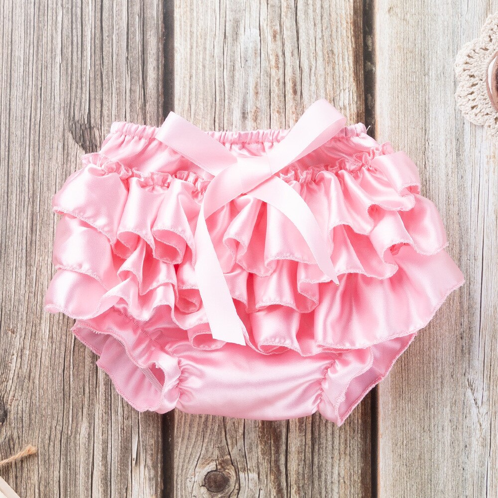 Arloneet baby bowknot volang bloomers shorts söt baby blöjöverdrag nyfödd shorts sommar volang byxor pp blöjshorts  j0620: Pk / 6m