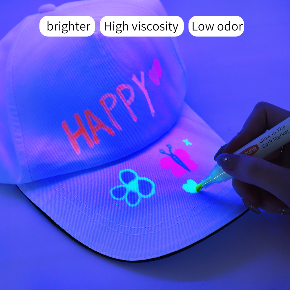 8 Farben fluor zierende Stifte Text marker bunte Farbe Stift leuchten im Dunkeln hell diy leuchtenden Markierung stift Bastel stift zum Zeichnen
