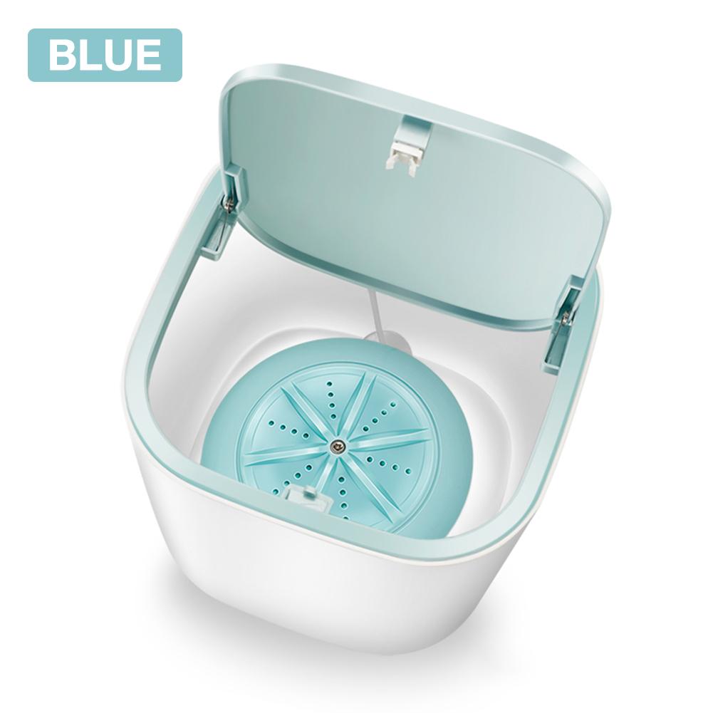 Laundry Mini Washing Machine Home Business Trip Ultrasonic Turbines Washer Convenient Portable Personal Rotating Turbine Washer: Green