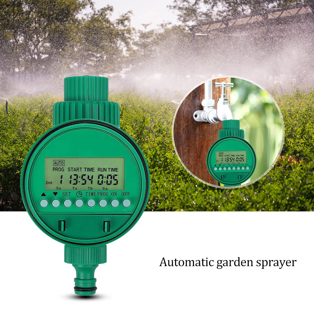 LCD Automatic Electronic Water Timer Garden Irrigation Controller Electric Valve Garden Display System