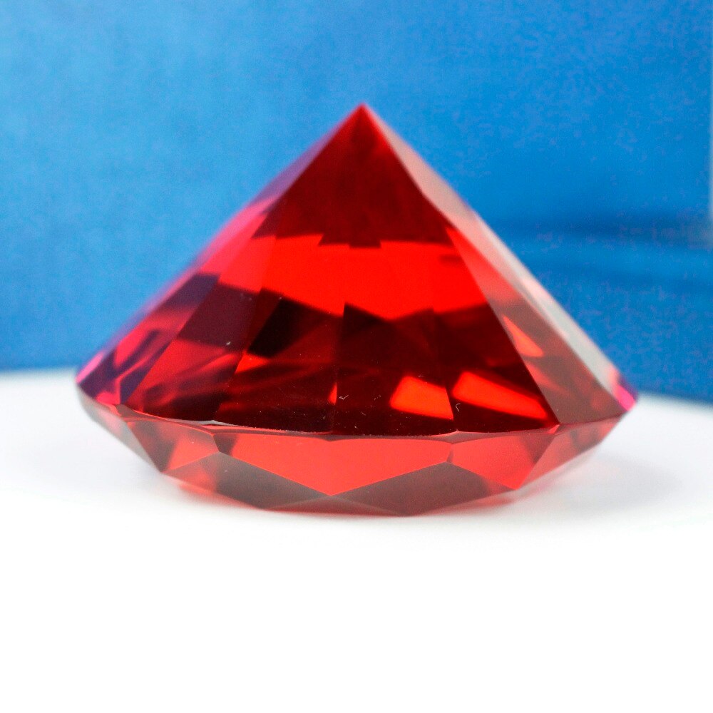 6 cm Robijn Rode Kleur Kristal Glas Diamant Papier Gewicht Miniatuur Gorgeus Crystal Bruiloft Decoratie Bruiloft Valentijn Cadeaus