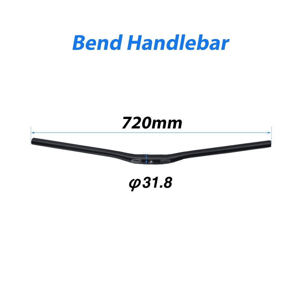 UNO Bicycle Handlebar MTB Bike Handlebar 640/680/720/740/760/780/800mm Alu Handlebar For Bicycle Rise Flat Bar Bycicle Parts: 31.8x720mm bent bar