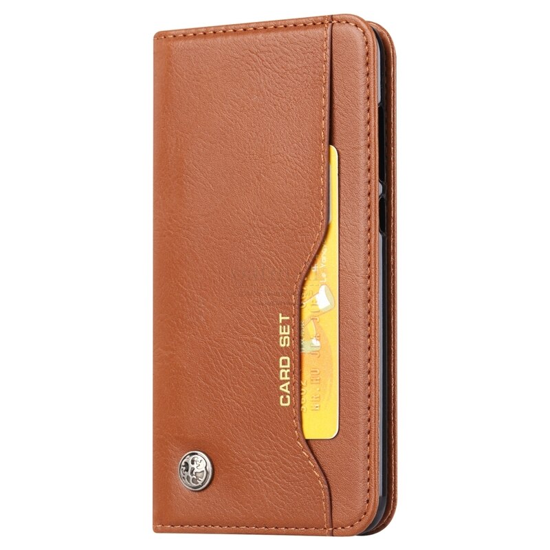 Für Xiaomi Redmi Hinweis 8 Pro Fall Brieftasche Wildleder Leder Karte Stehen Magnet Folio Für Xiomi Hinweis 8 8T fall Luxus Retro Flip-Cover: For Redmi Note 8T / Brown