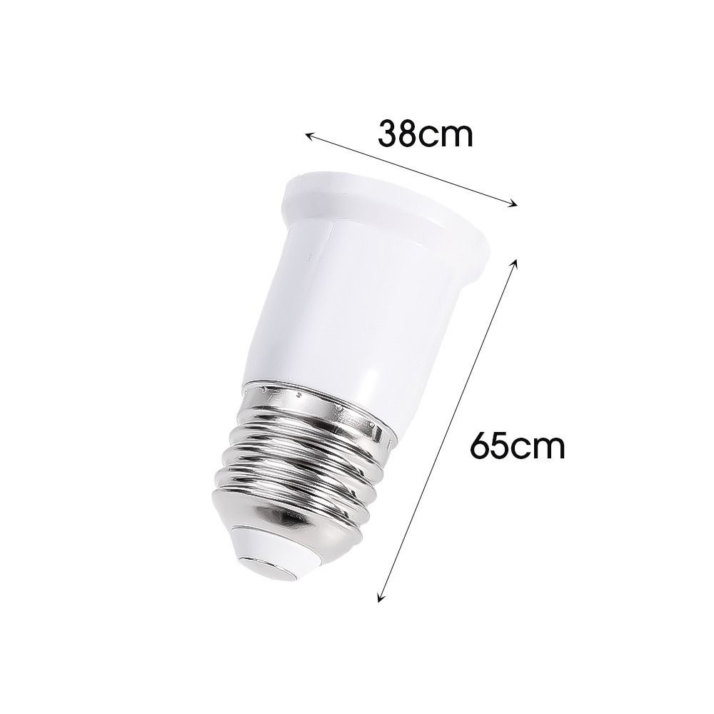 65/95/120mm e27 to e27 forlænger lampeholder base pære forlænger forlænger fatningsadapter led lys adapter konverter: Beige