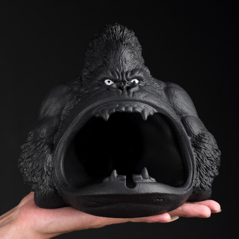 Cute Cartoon Small Animal Ashtray Gorilla Anti-Fly Ash Ceramic Household Living Room Car Ashtray