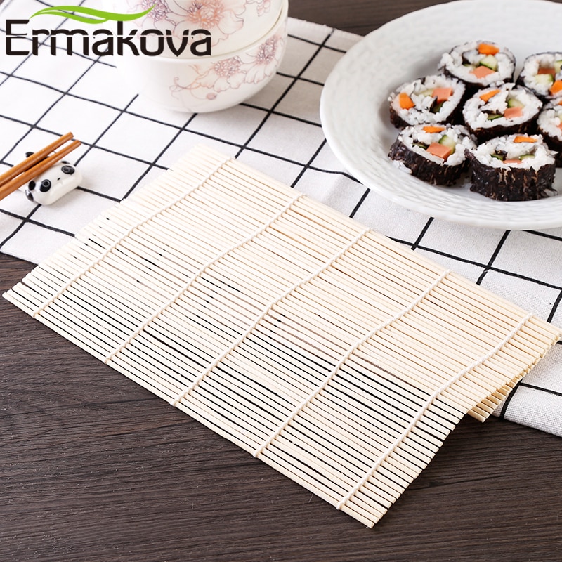Ermakova sushi rullemåtte fremstilling måtte sushi bambus rullemåtte bambus sushi måtte maker japansk mad tang nori sushi værktøj