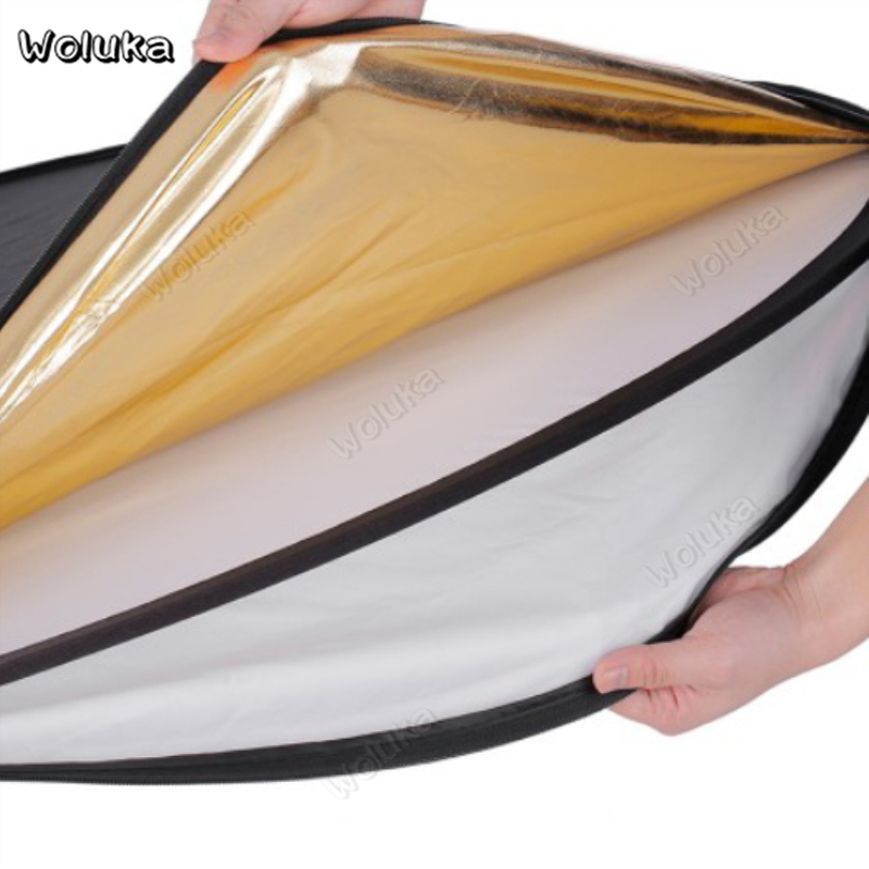 Rund reflektorplate 80cm 5 i 1 sammenleggbar fotografifyll lys bærbar reflekterende mykt lysplate fotostudio  cd50 t10