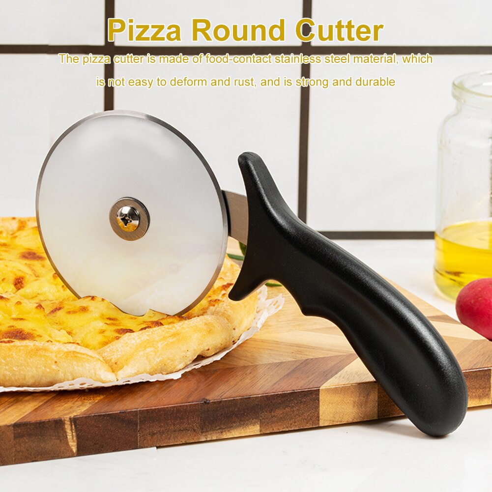 4 Inch Stainless Steel Pizza Cutter Wheel Sharp Pizza Slicer With Frosted Handle Comfortable To Grip For Kitchens Benchmark