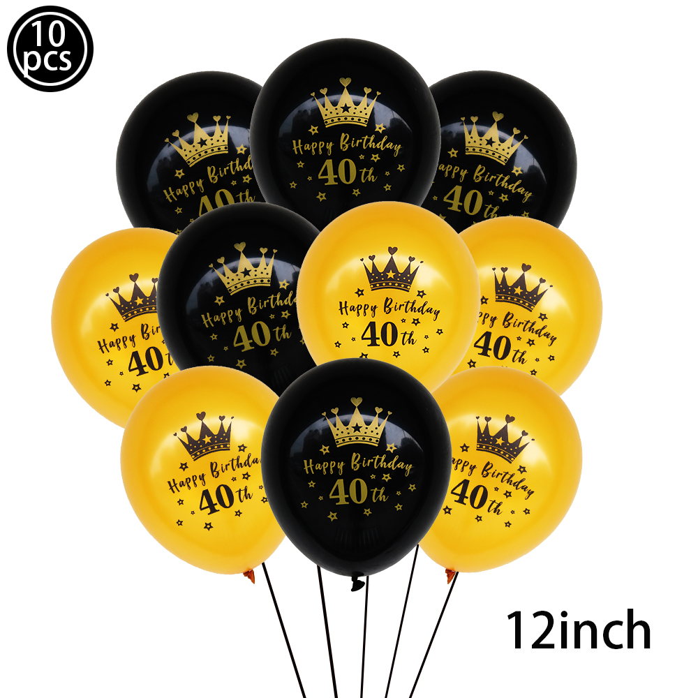 Happy Birthday 40 Year Old Disposable Tableware Black Gold Plate Tablecloth Banner For 40th Birthday Party Decorations Supplies: army green