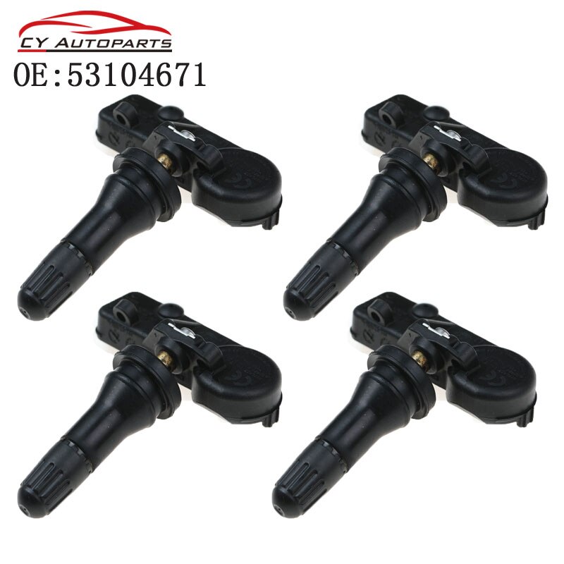 Yaopei 4 stk tpms sensor dæktryk overvågningssystem til fiat 500 alfa mito 53104671 433 mhz