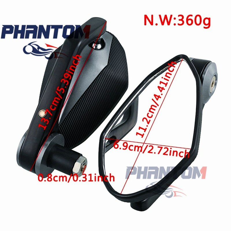 7/8 " stuuruiteinden spiegels ovale custom klassieke zijspiegels chopper bobber cafe racer atv quad achteruitkijkspiegels